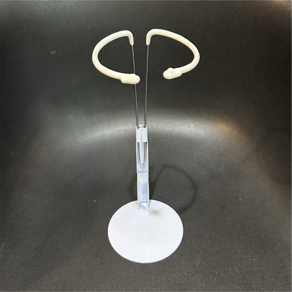 Vintage Fibre-Craft Adjustable Vertical Doll Stand 5.5 in White Metal  MPN 7637